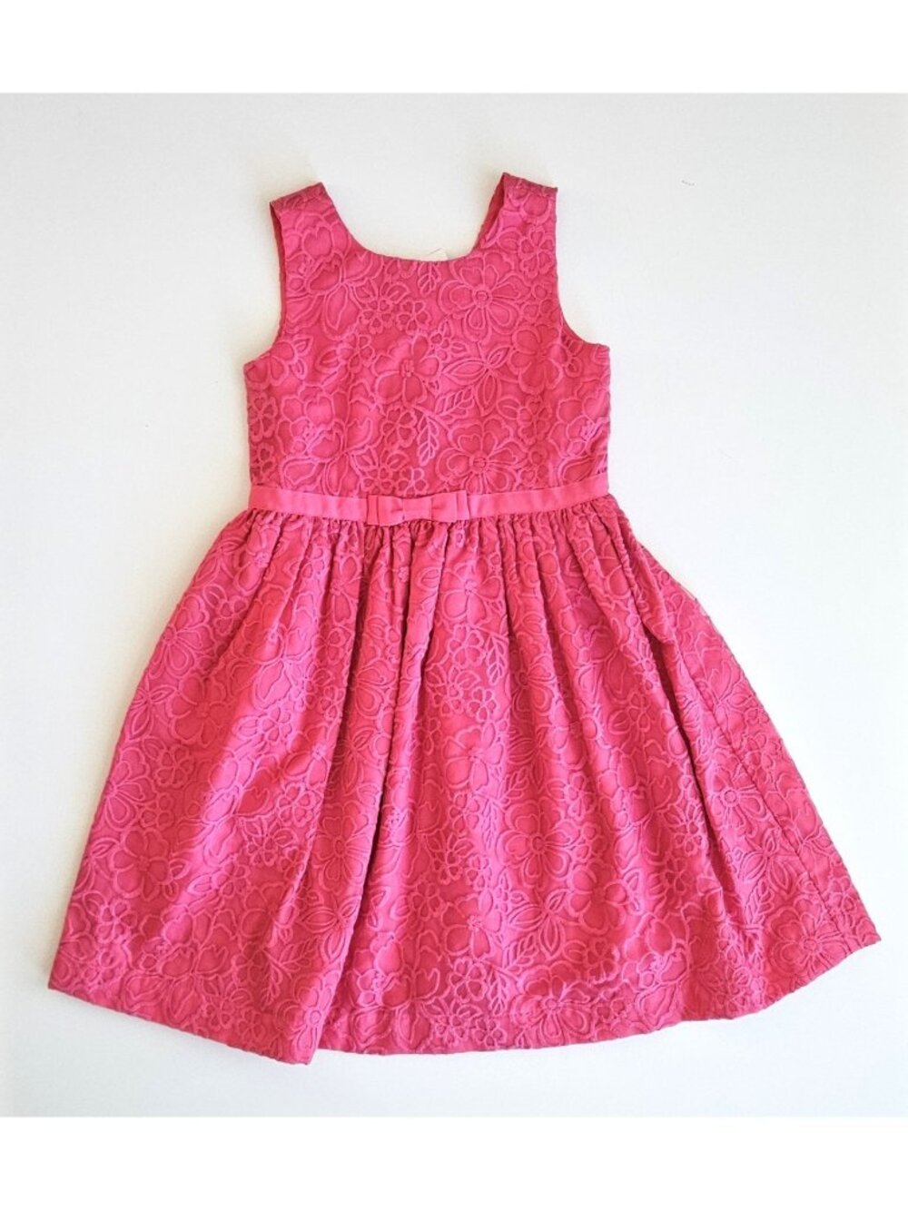Janie and Jack 7 NWT Island Flamingo Pink Eyelet Lace Dress